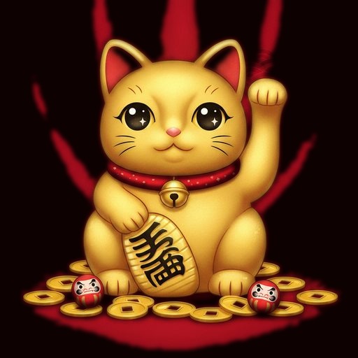 NIKU Maneki-neko Lucky Cat Mascot
